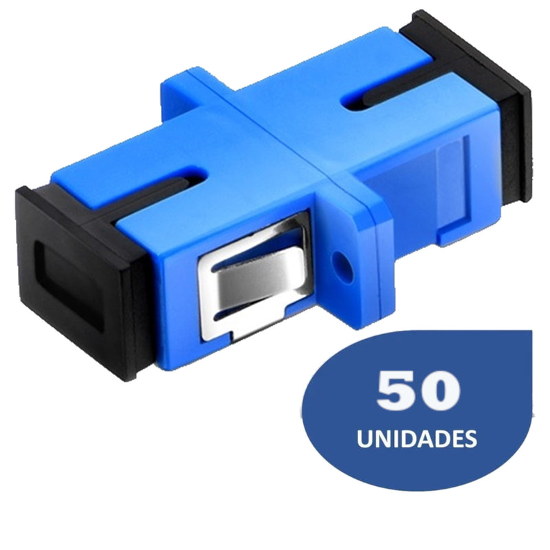 Pack 50 Adaptador GPON Fibra Óptica WIREPLUS SC-UPC Azul