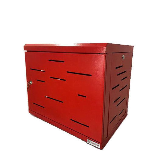 Rack Gabinete Cerrado de Pared Metalnet 9U en Color Rojo 01PT333