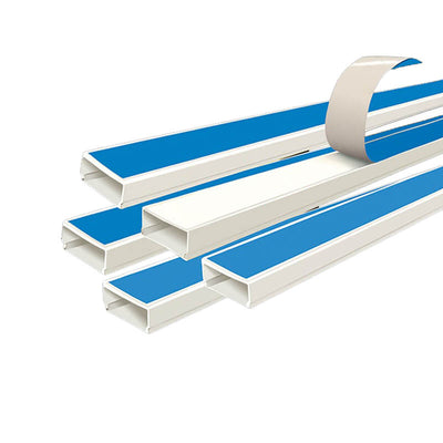 Canaleta Autoadhesiva WIREPLUS de PVC de 2 Metros 10x10mm para Instalación Eléctrica