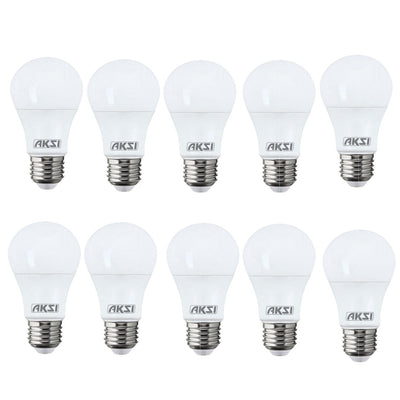 Foco LED A19 7W 3000K Aksi - Kit de 10 Unidades