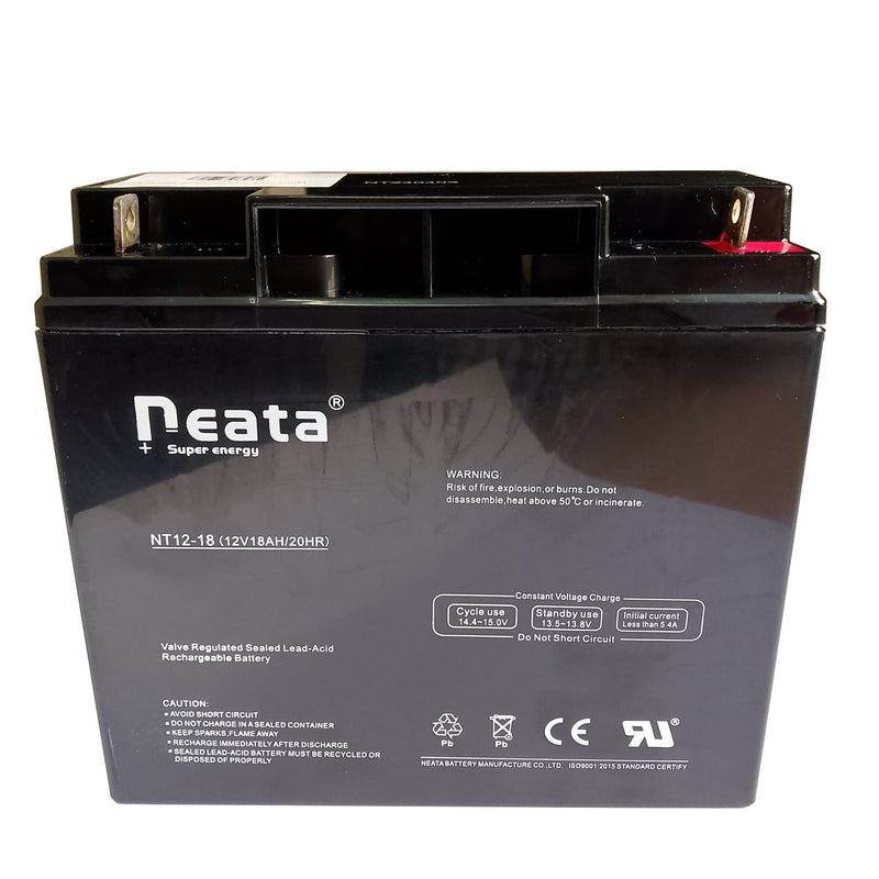 Baterías Neata 12V 18Ah para UPS, Cercas Eléctricas, CCTV y Sistemas de Alarmas