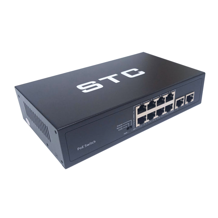 Switch STC 8 Puertos 10/100 Mbps Ethernet Rápido PoE STC-S0108P