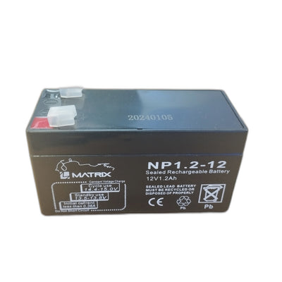 Batería Matrix 12V 1.2Ah para Cerco Eléctrico, Alarmas, CCTV y UPS