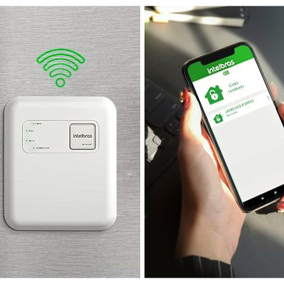 Energizador Electrificador Cerco Electrico Intelbras 7000M Con Conexión Wifi para control vía aplicación y control remoto