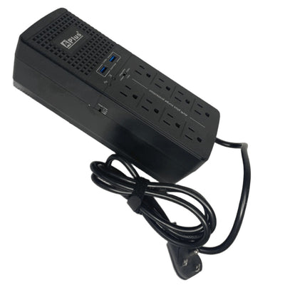 Regulador De Voltaje A+PLUS PS2-2200 2200va 8 Tomas Nema 5-15R 120VAC 2 Puertos USB