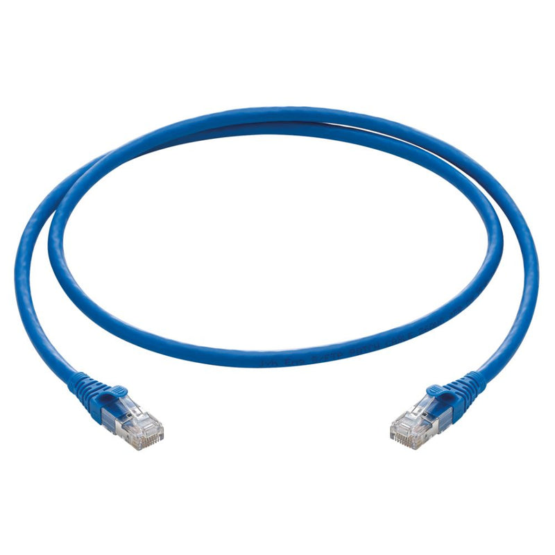 Patch Cord Cat 6A QNET 50cm Azul Certificado 100% Cobre