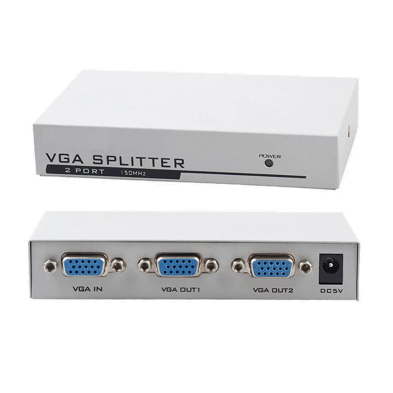 Switch Splitter Vga 2 Puertos Metalico 150MHZ