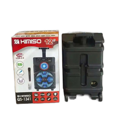 Corneta KIMISO QS-1341 de 12 Pulgadas con Micrófono Inalámbrico y Conectividad USB