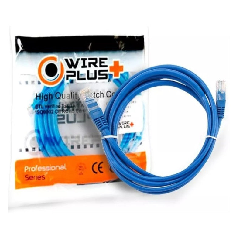 Cable de Red Wireplus Cat6 Azul - 2 Metros