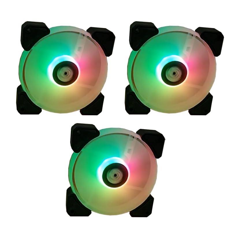 Kit Fan Cooler Rgb 3 En 1 + Controlador 12cm Gaming PC