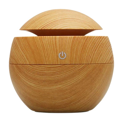 Humidificador Redondo con Diseño de Madera Ultrasonico 130ml