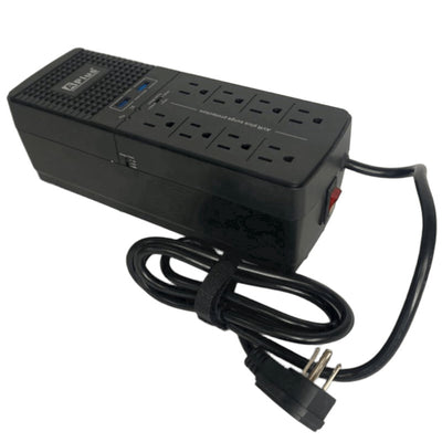 Regulador De Voltaje A+PLUS PS2-2200 2200va 8 Tomas Nema 5-15R 120VAC 2 Puertos USB