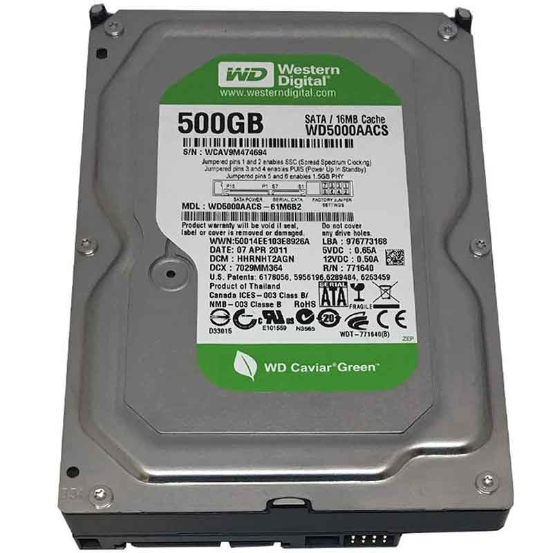 Disco Duro Interno Western Digital GreenPower de 500GB SATA 3.5"