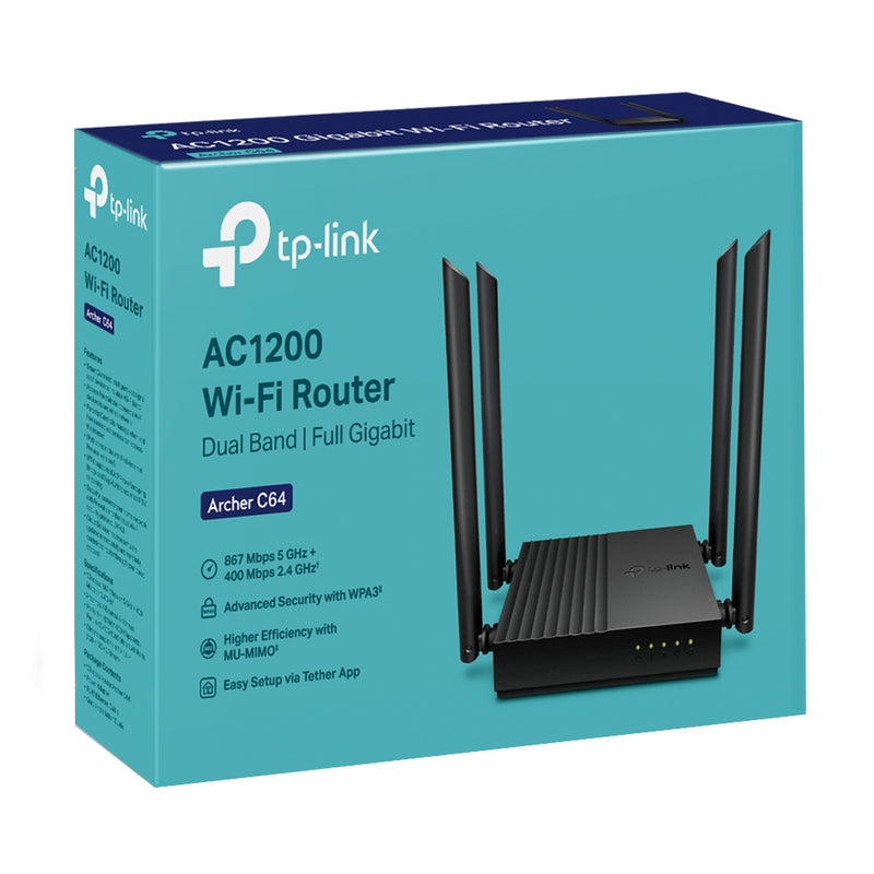 Router TP-Link Wifi Mu-Mimo Dual Banda Ac1200 Archer C64