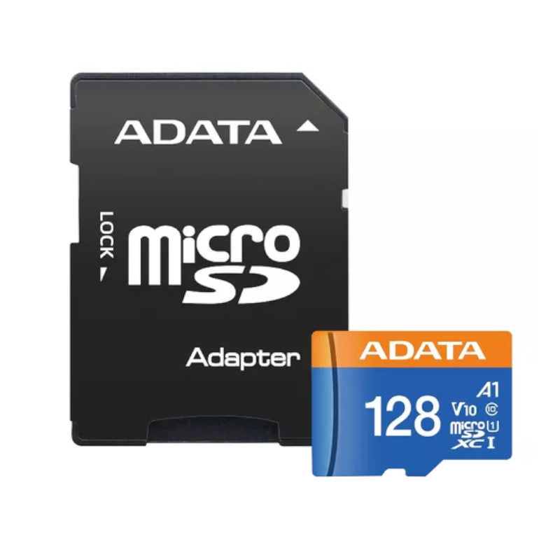 Memoria Micro SD ADATA 128Gb Clase 10 UHS-I 85 MB/S Full HD Con Adaptador