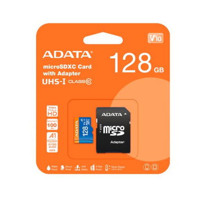 Memoria Micro SD ADATA 128Gb Clase 10 UHS-I 85 MB/S Full HD Con Adaptador