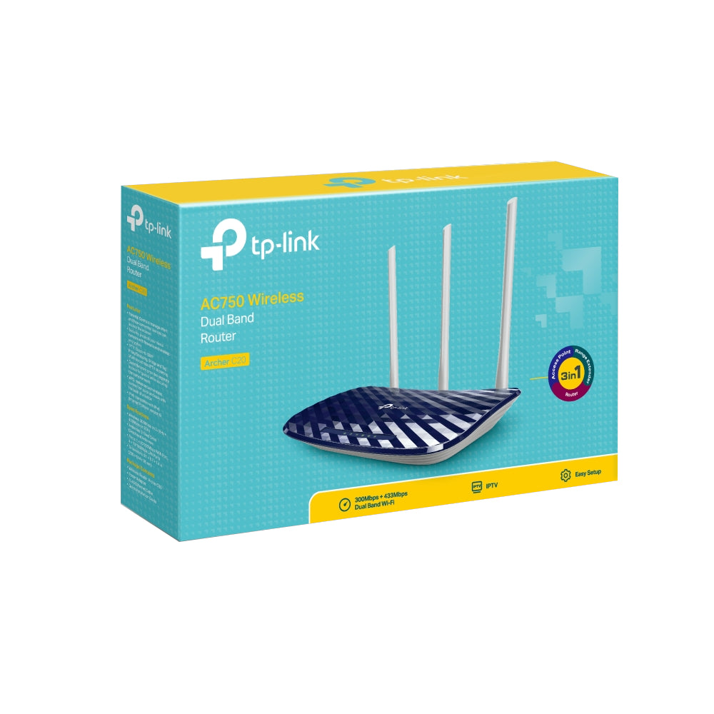 Router Inalámbrico Doble Banda AC750 TP-Link Archer C20