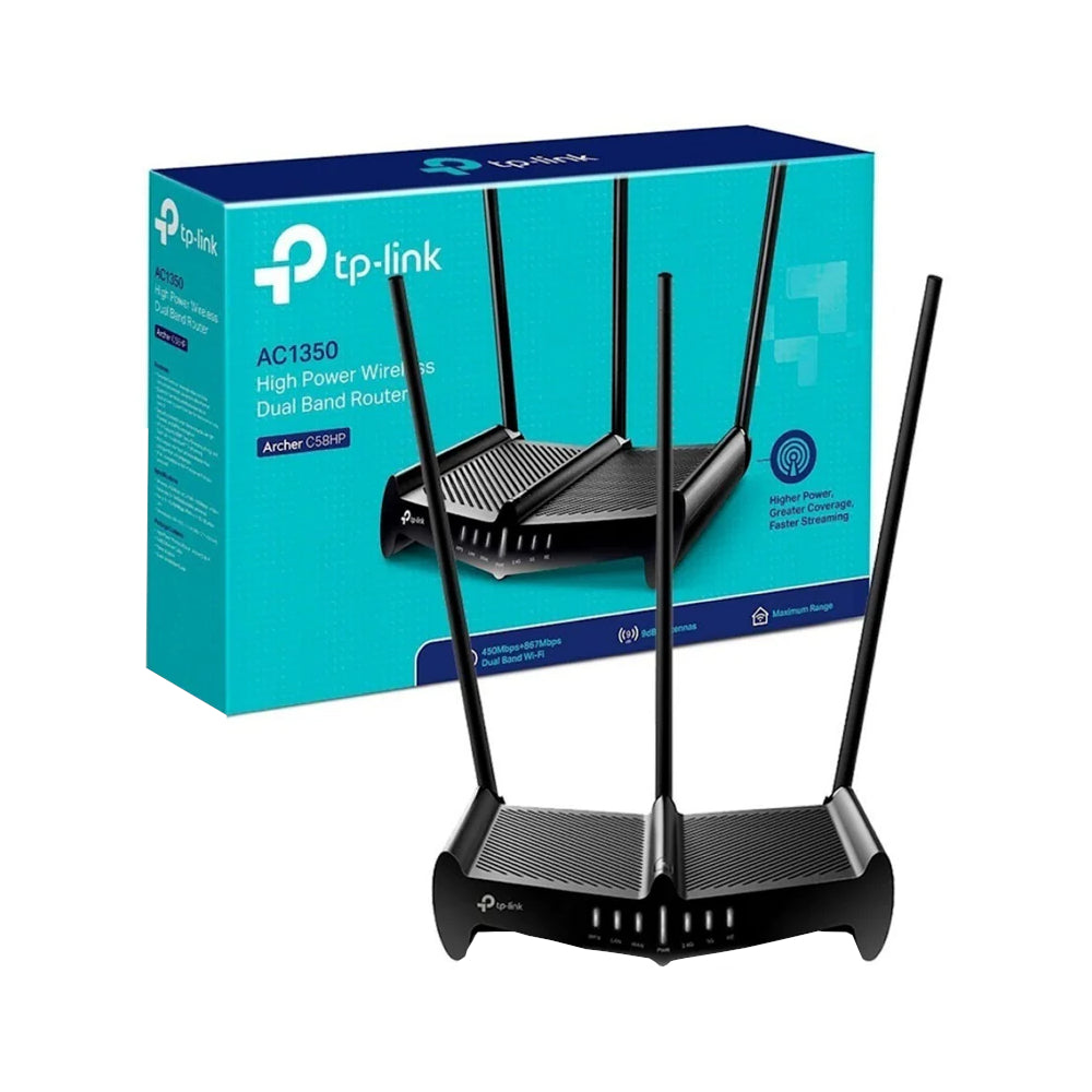 Router TP-Link Archer C58HP Wifi AC1350 Doble Banda de Alta Potencia