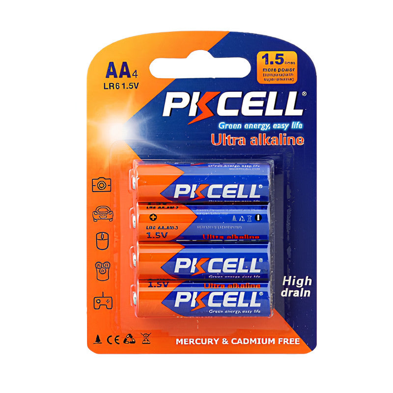 Pilas Pikcell Ultra Alcalinas AA LR06 - Pack de 4 Unidades