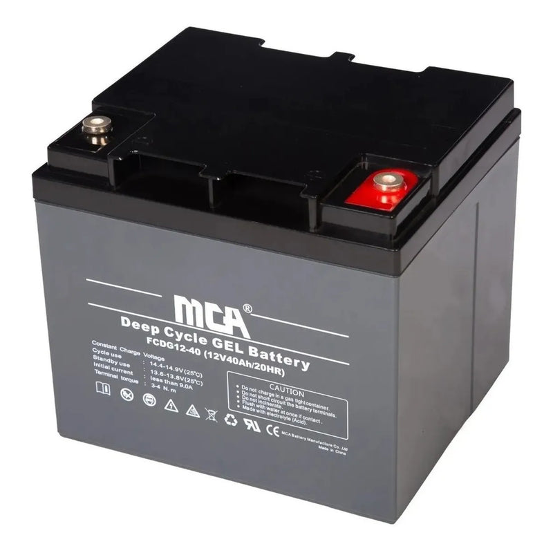 Bateria MCA 12V 40AH Gel Ciclo Profundo