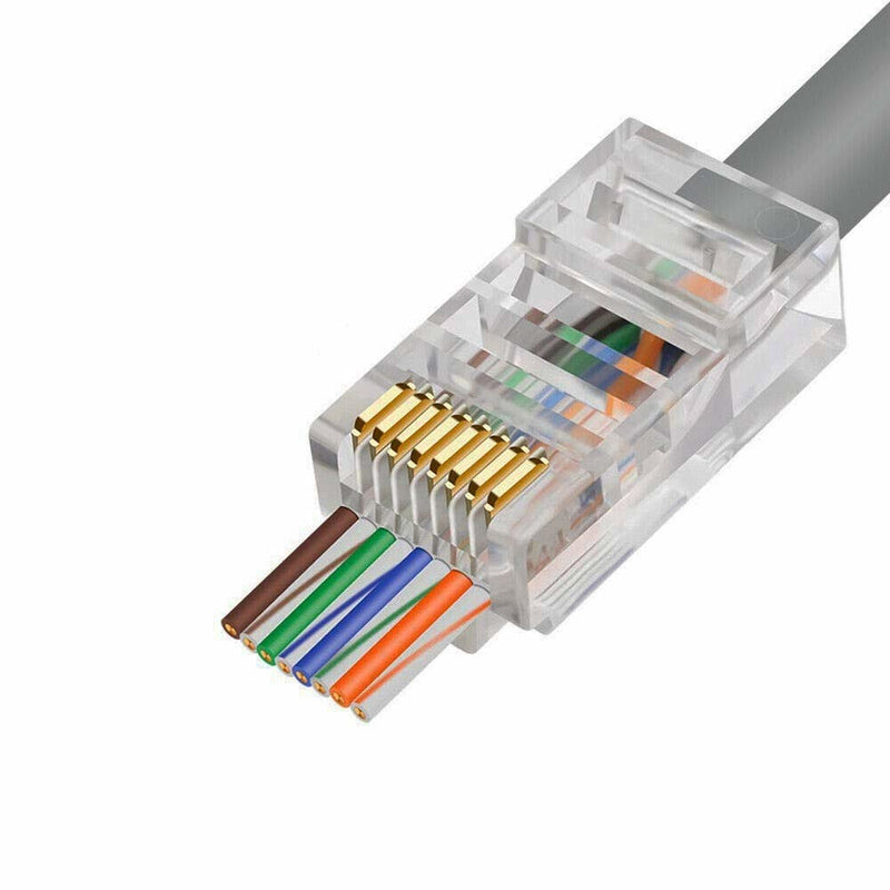 Conector DAHUA RJ45 CAT6 Passthrought 100 Unidades