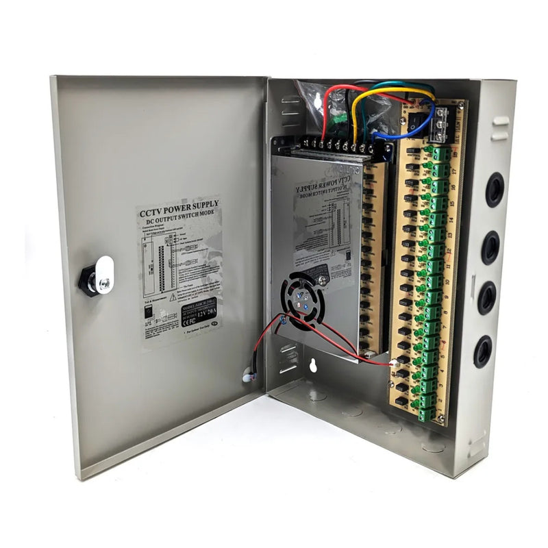 Fuente De Poder Centralizada 18 Canales 12V 20A CCTV