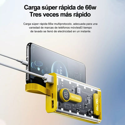 Power Bank Carga Rapida 66w 20000mah Con Linterna