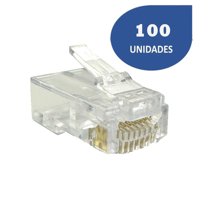 Conectores RJ45 Cat 5 Passthrough - Pack de 100 Unidades