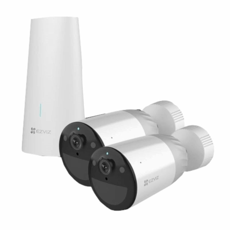 Kit de 2 Cámaras Ezviz 1080p IP WiFi con Batería y Micrófono a Color