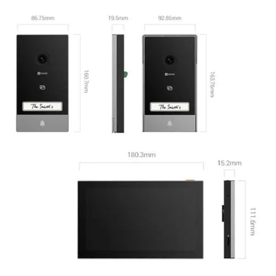 Videoportero Ezviz Inteligente 2 Hilos Wifi 3MP Exterior IP67