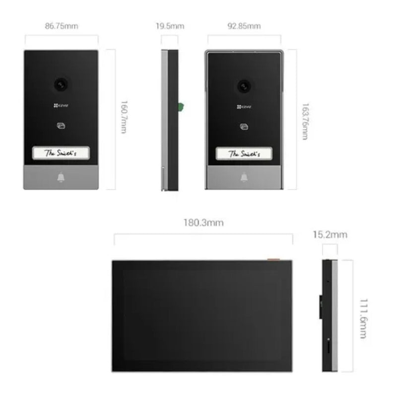 Videoportero Ezviz Inteligente 2 Hilos Wifi 3MP Exterior IP67