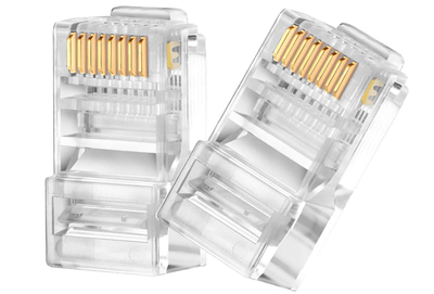 Paquete de 100 Conectores RJ45 Macho CAT5 para Redes Ethernet