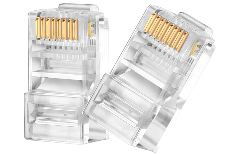 Paquete de 100 Conectores RJ45 Macho CAT5 para Redes Ethernet