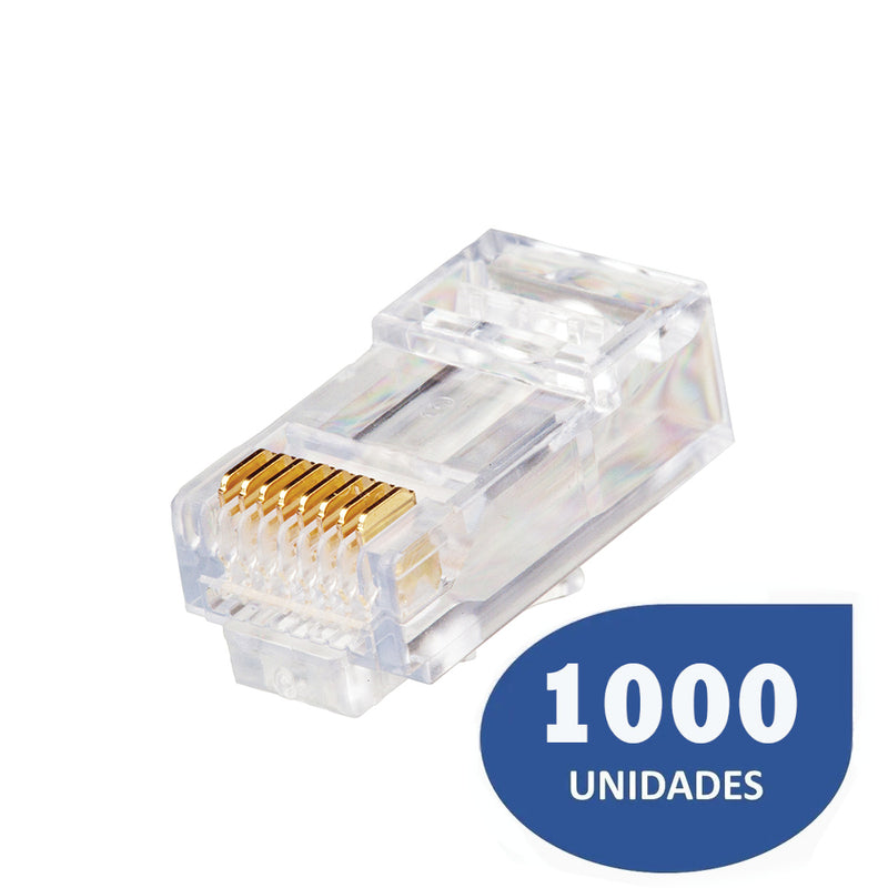 Paquete 1000 Conectores RJ45 CAT6 Macho Para Cable Redes
