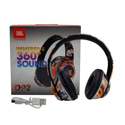 Audífonos Inalámbricos Bluetooth JBL D92 con Sonido 360° y SD