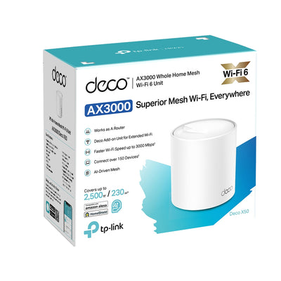 Router TP-LINK Deco X50 Doble Banda AX3000 Home Mesh Wifi 6 Para Interior