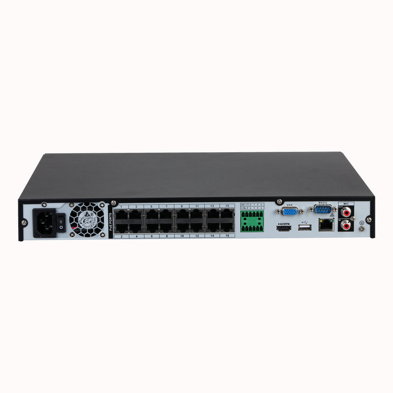 DVR DAHUA Lite 16 Canales 8MP 1080 POE Maximo 2 Disco HDD 10TB