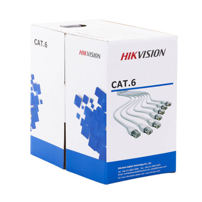 Bobina de Cable UTP Cat 6E Hikvision 305 m - 100% Cobre de Alta Calidad