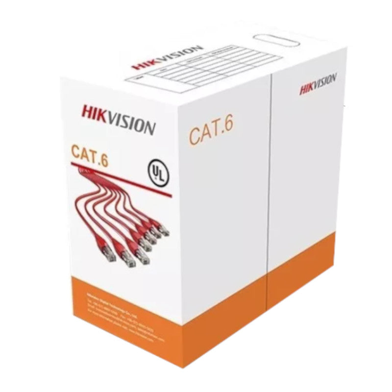 Bobina UTP Cat 6 Hikvision 305 m 100% Cobre de Alta Calidad