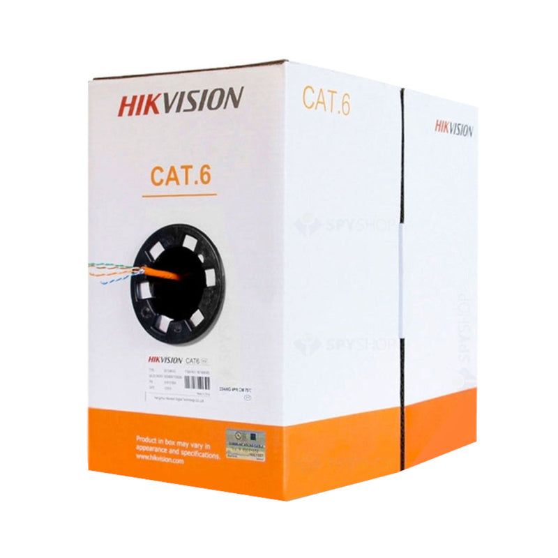 Bobina UTP Cat 6 Hikvision 305 m 100% Cobre de Alta Calidad