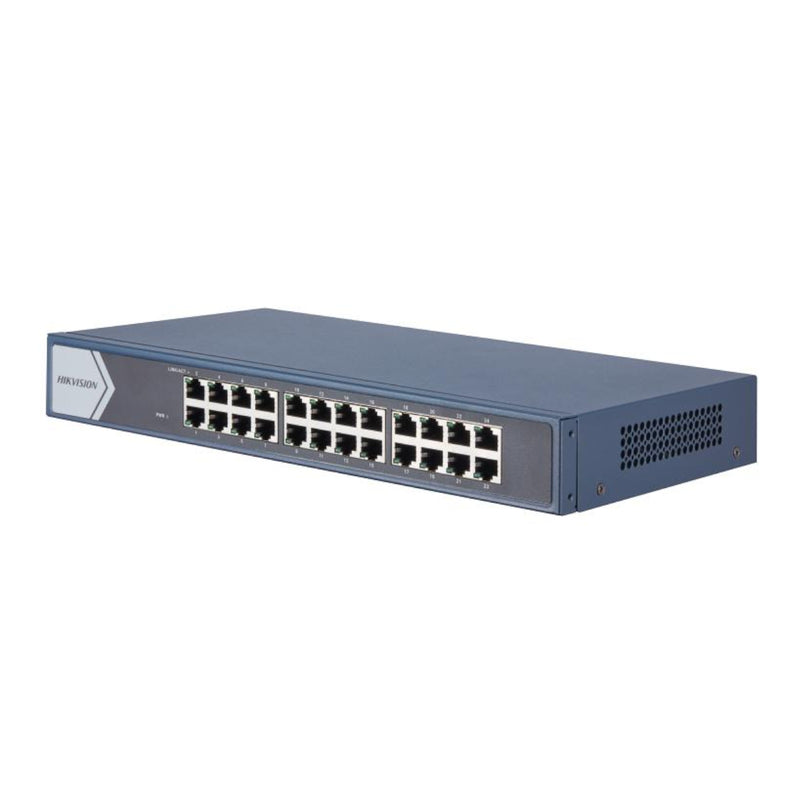 Switch Gigabit No Administrable Hikvision de 24 Puertos