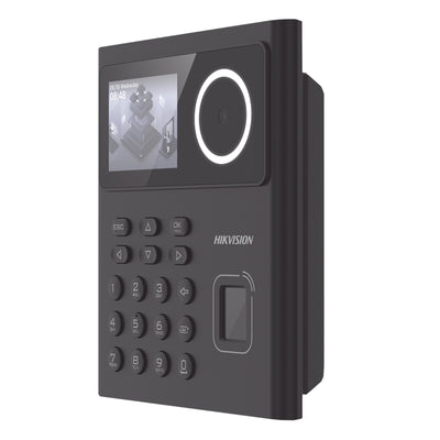 Terminal De Control De Asistencia Wifi Hikvision De Reconocimiento Facial  2MP Por Huella y Tarjeta