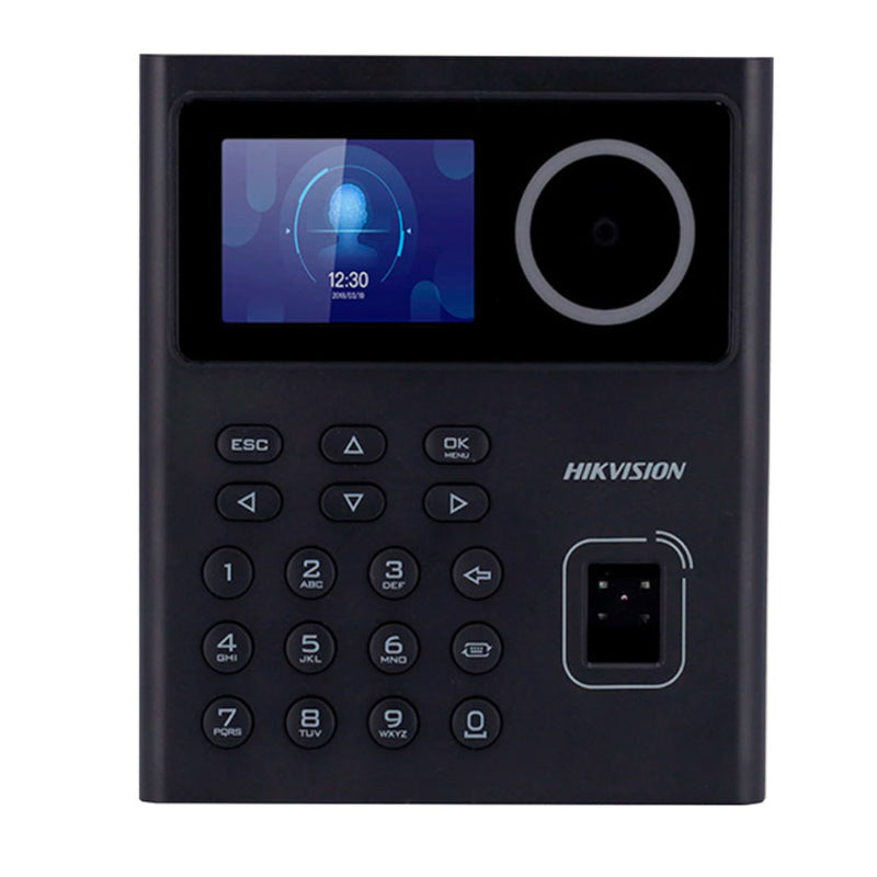Terminal De Control De Asistencia Wifi Hikvision De Reconocimiento Facial  2MP Por Huella y Tarjeta