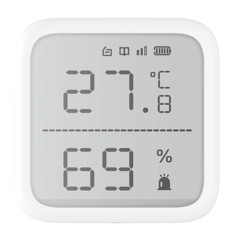 Detector de Temperatura y Humedad Hikvision Axpro con Pantalla Grande y Configuración Remota