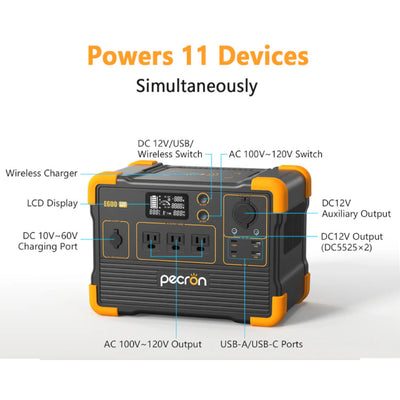 Estacion de poder portatil 1200W AC 614WH E600LFP