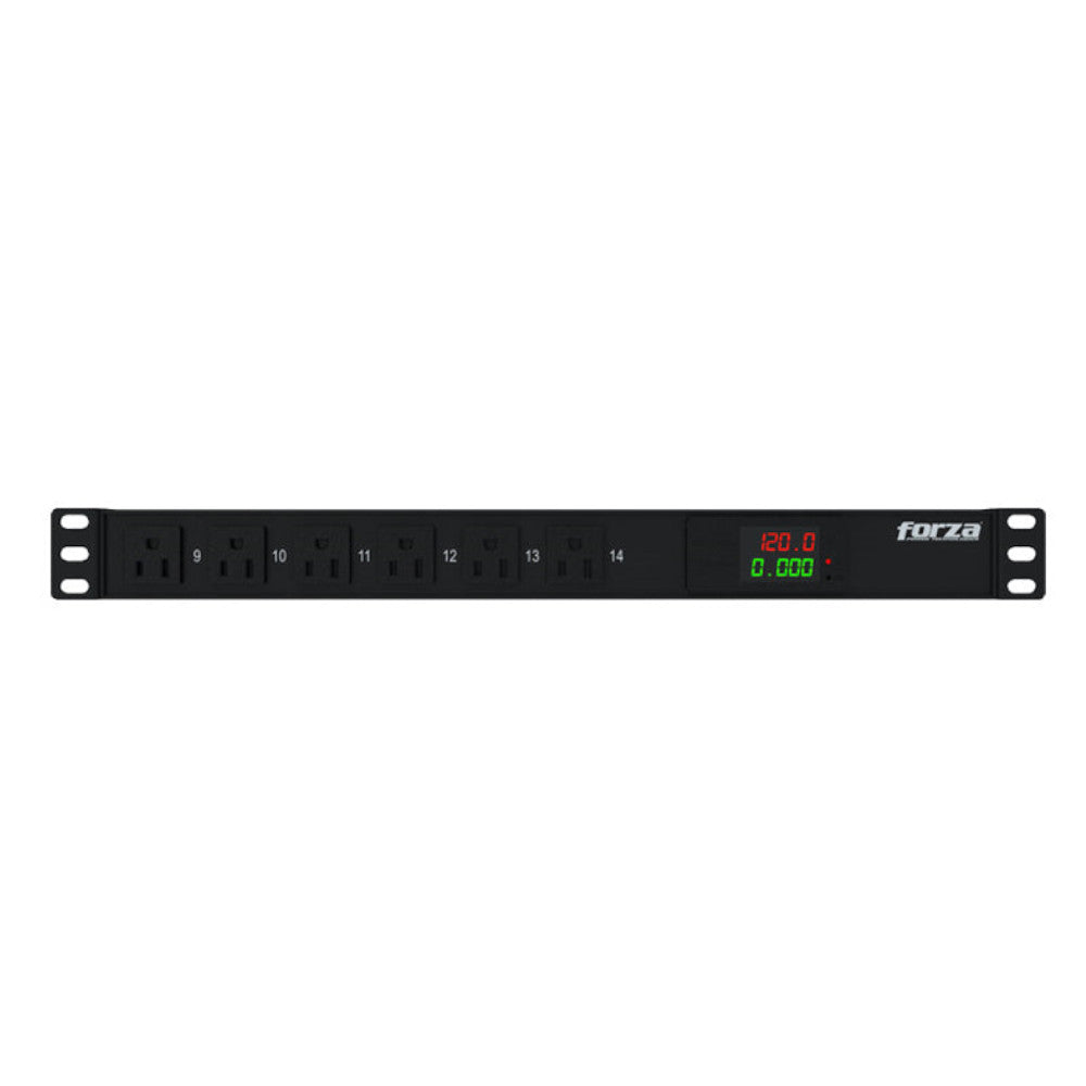 Regleta PDU Forza Inteligente con Pantalla LCD 1800W 110V y 14 Tomas NEMA 5