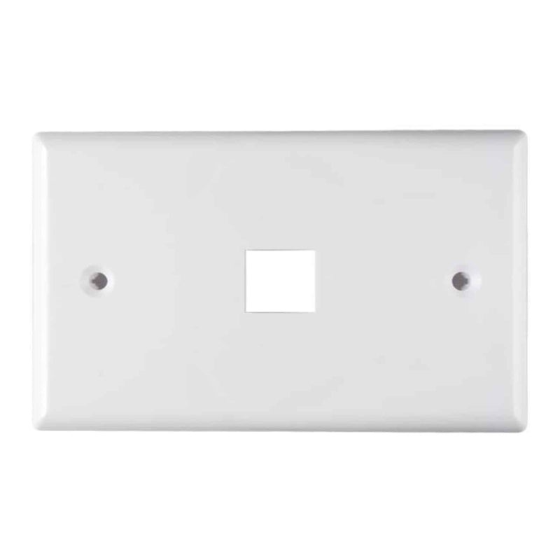 Face Plate Qnet Blanco 1 Puertos Con Etiquetas E Iconos