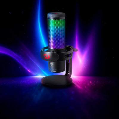 Microfono Redragon Fenris Gm301 Rgb Ajustable  - Tactil De Muteo Y Tactil De Iluminacion - Indicador Led - Cable 1.8Mts