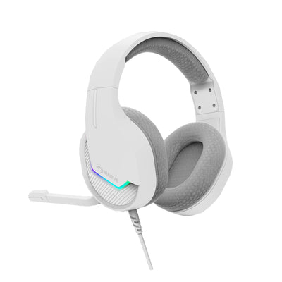 Audifono Marvo H8618 Wh Tactic 40 Blanco Rgb Estático