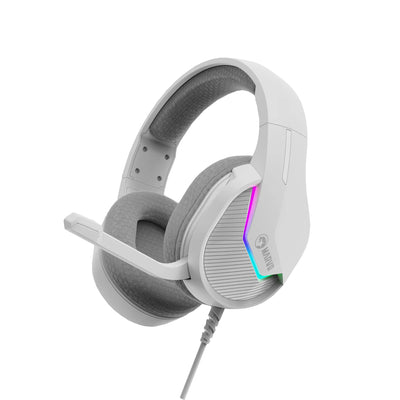 Audifono Marvo H8618 Wh Tactic 40 Blanco Rgb Estático